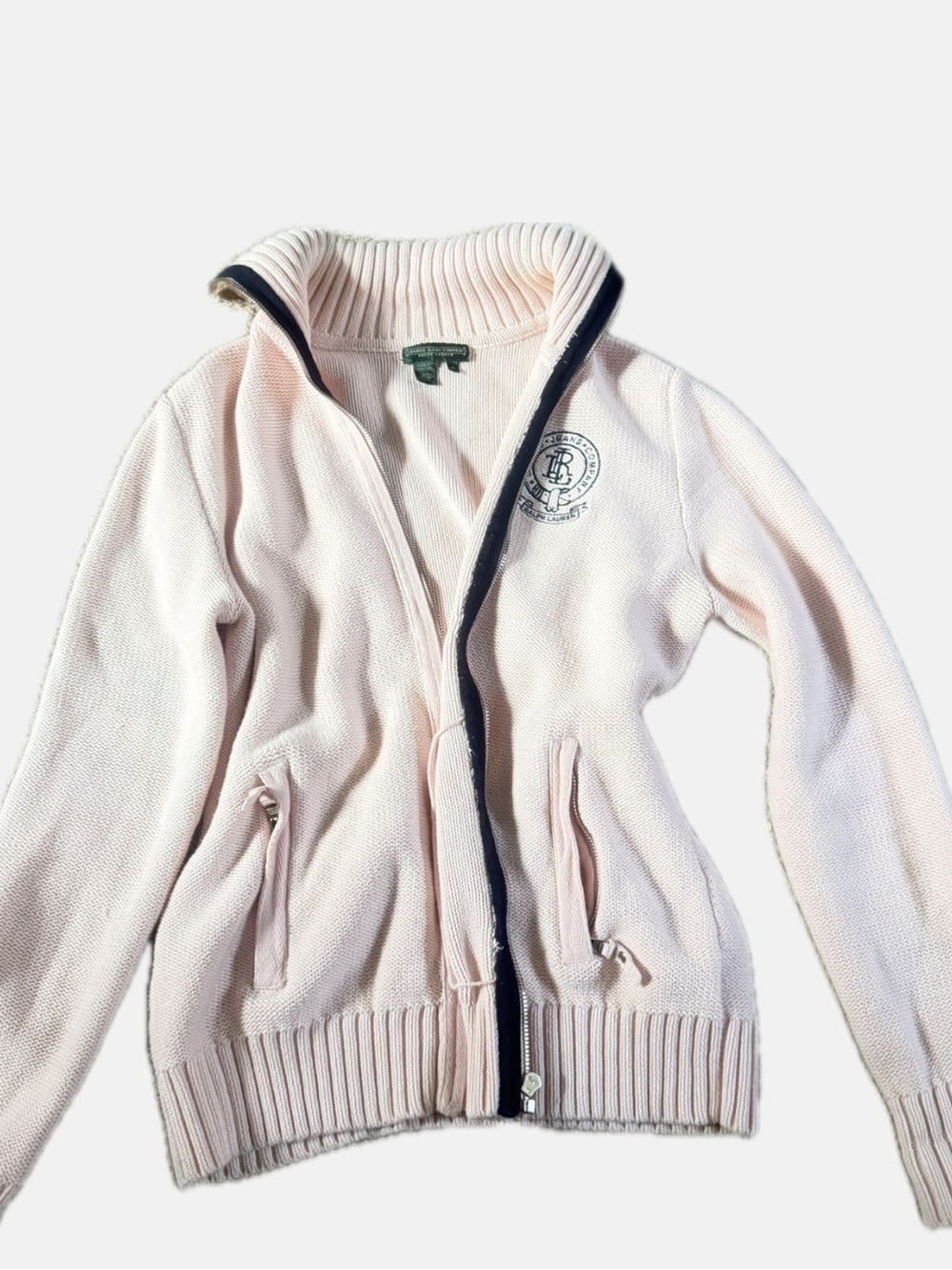 Vintage Ralph Lauren baby pink zip up
